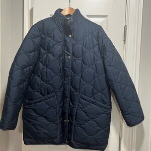 J. Crew Navy Quilted Jacket